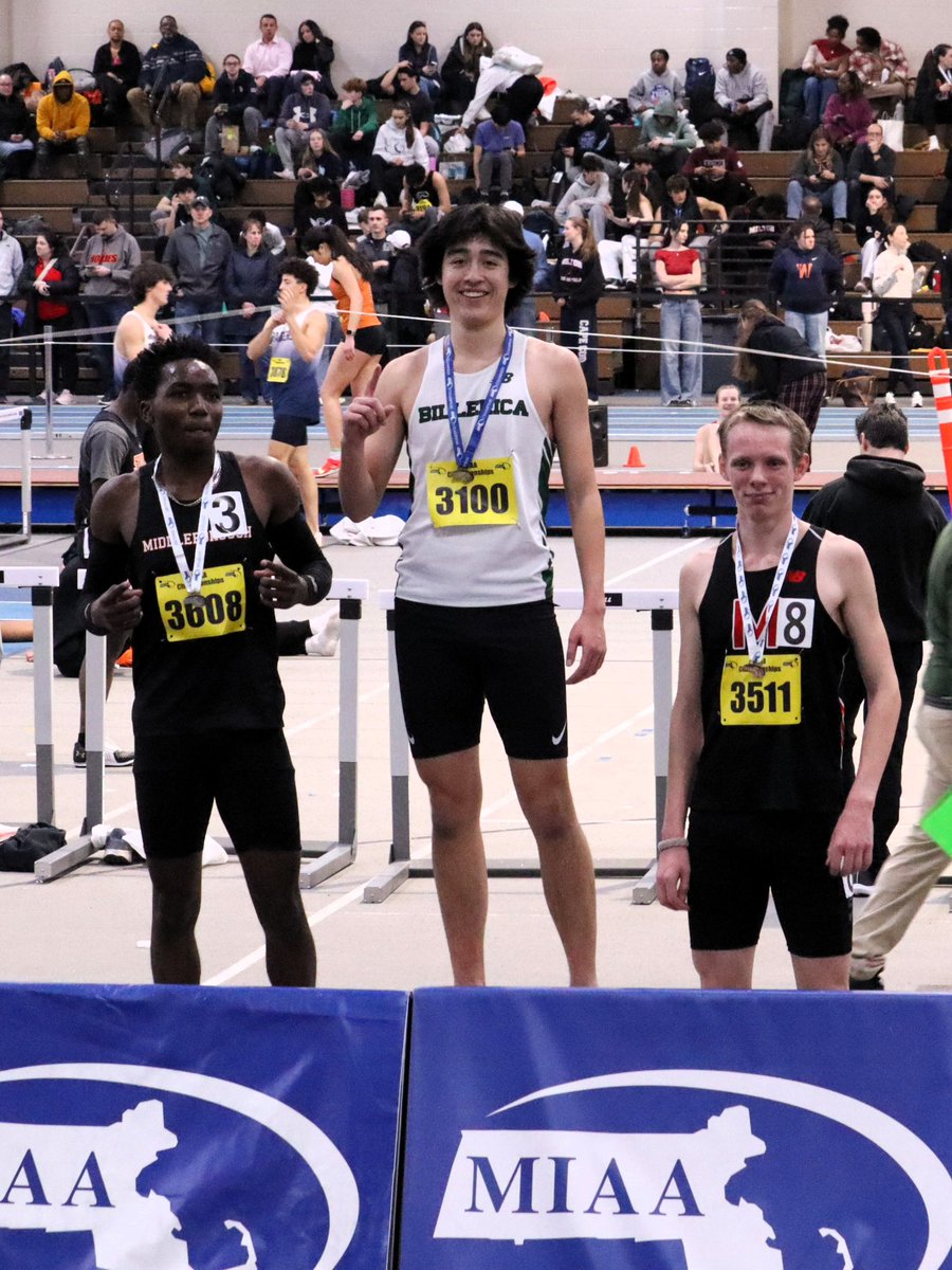 Shane Leslie won the boys 1000 meters, becoming the Division 3 state champion!! His time of 2:32.4 is a new personal best. Shane was 3rd in this race last year.  He is undefeated at 1000 meters so far this season.