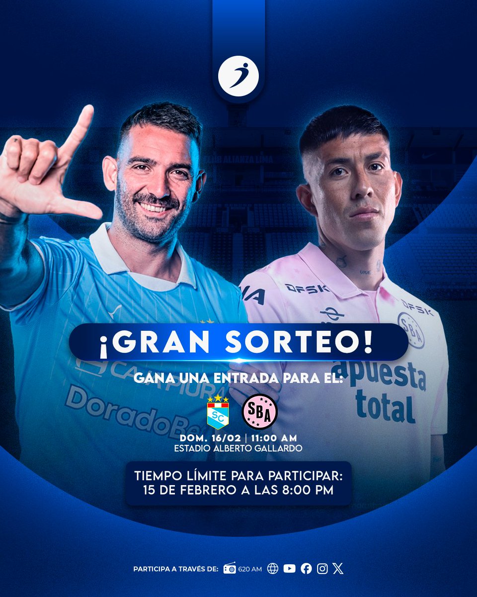 ovacionweb's tweet photo. ¡TE LLEVAMOS A LA CANCHA! 📣⚽
#Ovación te lleva #GRATIS al encuentro entre Sporting Cristal vs Sport Boys por el Torneo Apertura. Concursa por una de las entradas 🎟 siguiendo estos pasos:
1️⃣ Sigue: @ovacionweb
2️⃣ Like a la publicación y etiqueta a tres amigos.
3️⃣ Comparte el sorteo en tu muro.
🔴 Participa hasta: 15/02 a las 8 PM.