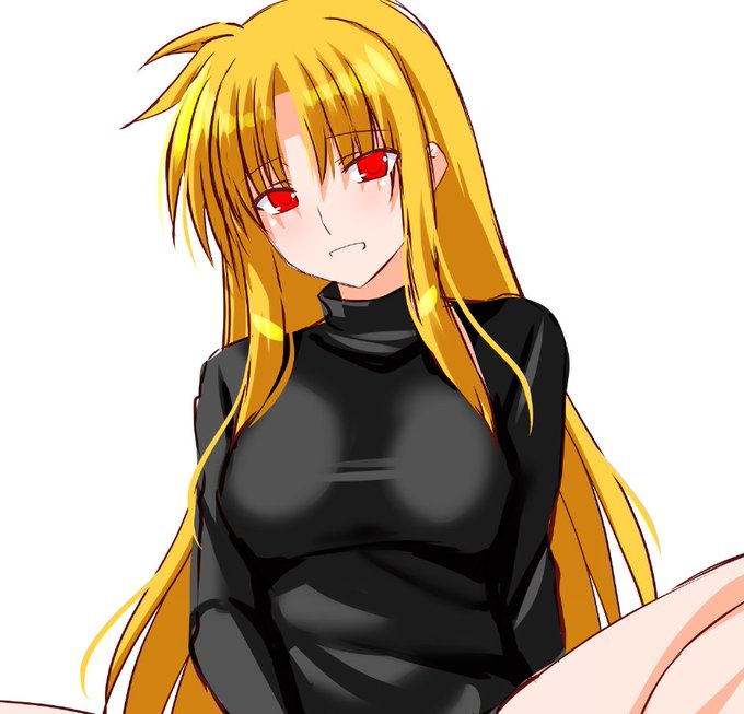 落書きフェイトさん。
セーター着てるけど…下は…?
カメラが下がらないっ! 