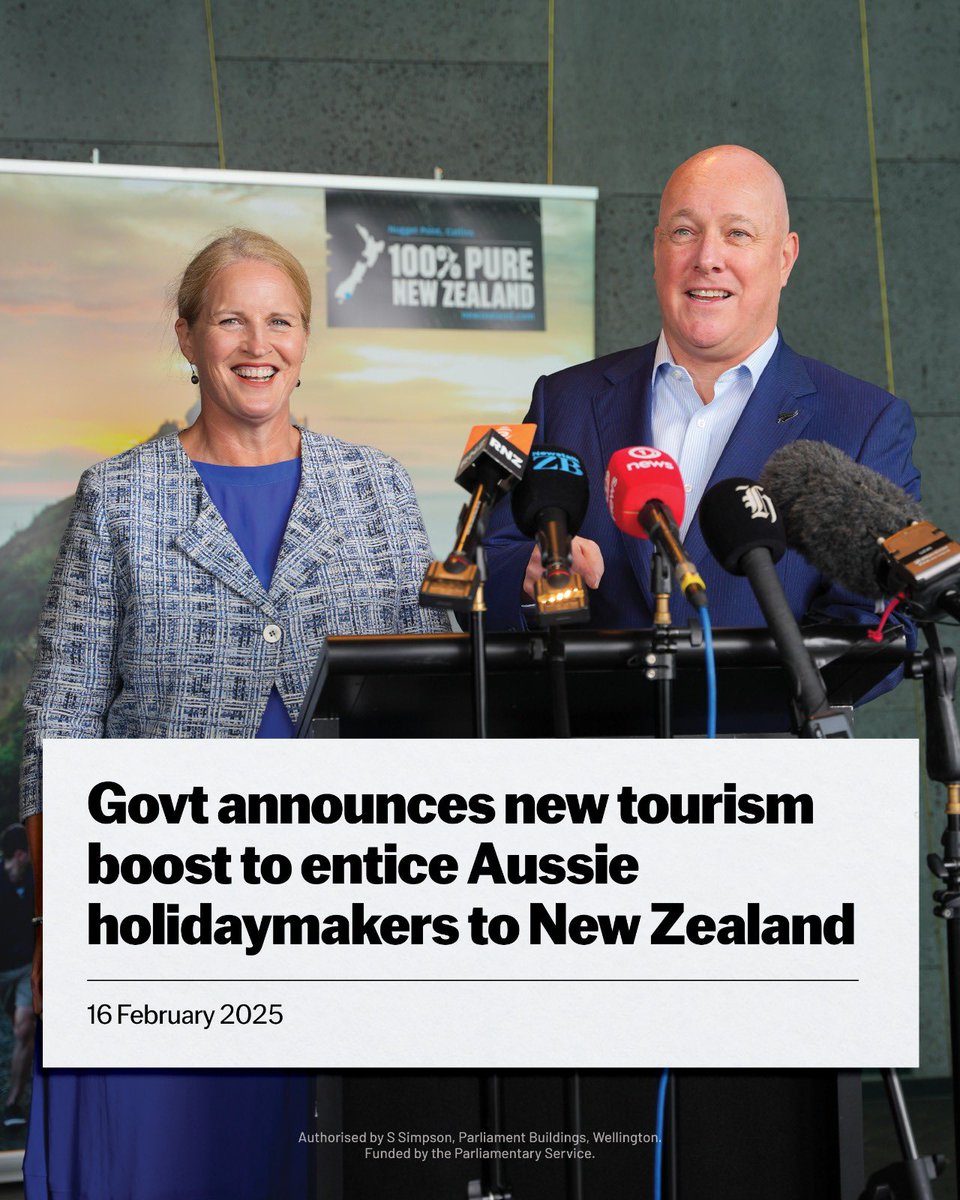 When tourism grows, so does our economy. When our economy grows, that means more jobs, higher incomes, better public services and standard of living for Kiwis. 

That’s why we’re backing a new campaign to bring more Australians over to New Zealand on holiday. New Zealand is open,