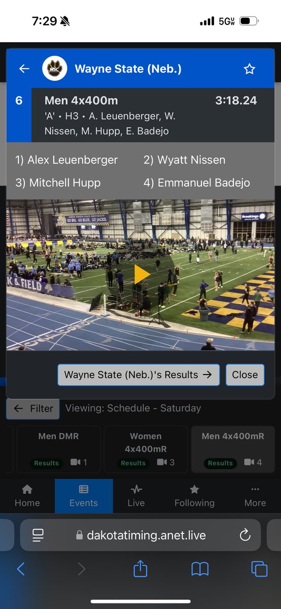 Two WSC men’s school records go down today at the SDSU Classic. Emmanuel Badejo knocked 0.13 seconds off his 400m record taking it down to 47.72. Men’s 4x4 (Alex Leuenberger, Wyatt Nissen, Mitchell Hupp, and Emmanuel) smoked the prior WSC record bringing it down to 3:18.24!
