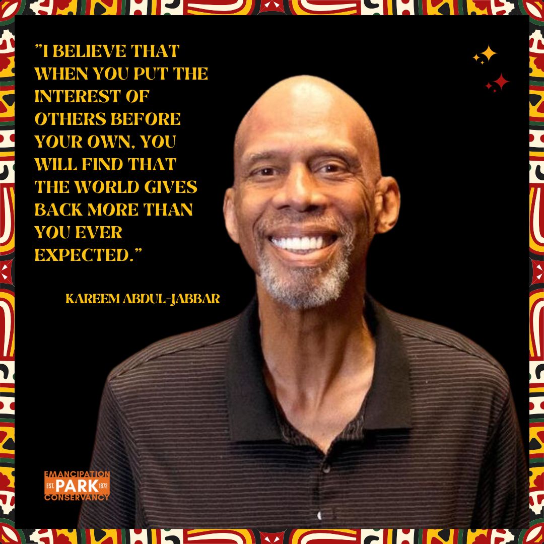 CELEBRATING &amp; REMEMBERING BLACK HISTORY - QUOTE OF THE DAY - "I believe that when you put the interest of others before your own, you will find that the world gives back more than you ever expected."   ~ Kareem Abdul-Jabbar

Keep Giving.

#BlackHistory
#CelebrateBlackHistory