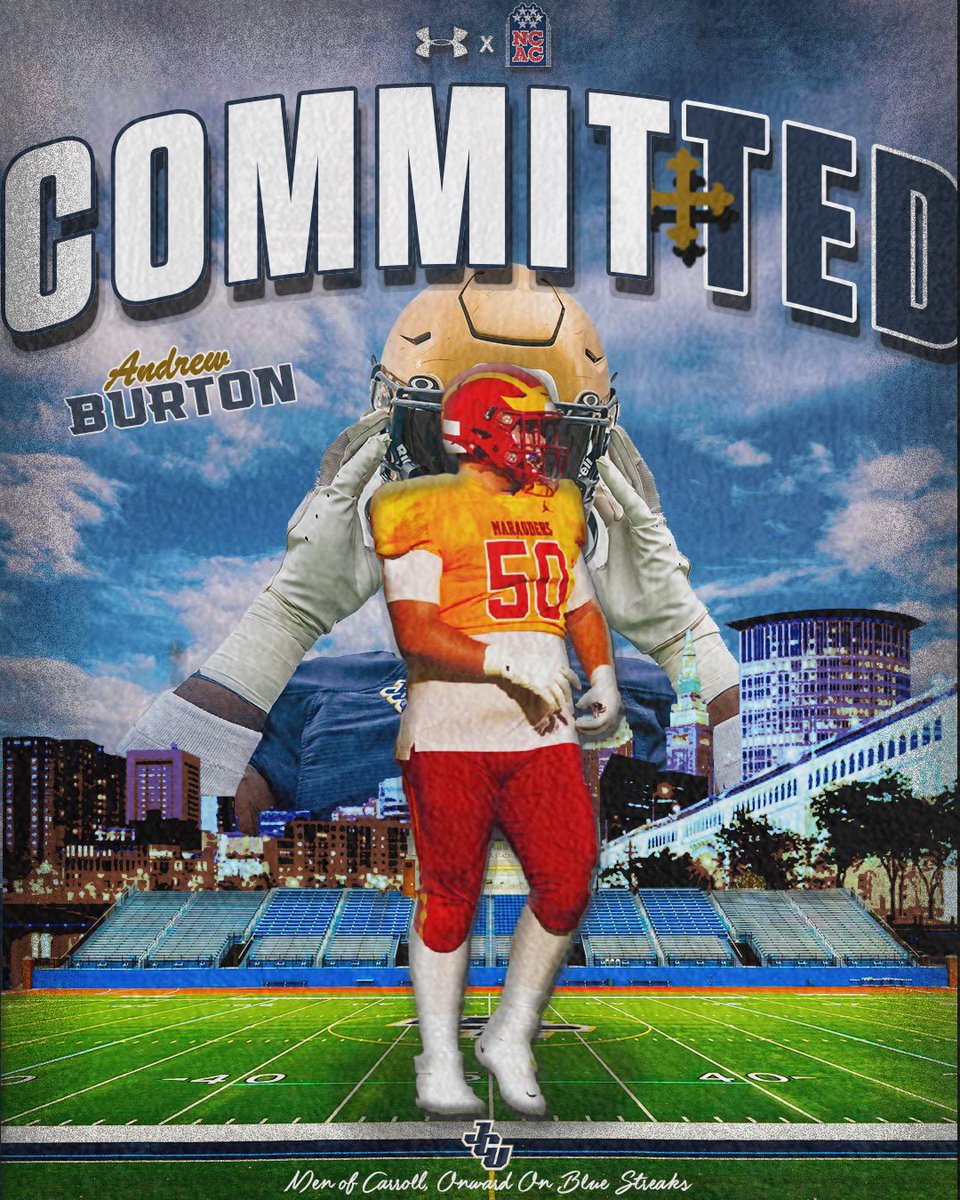 Andrew Burton (@andrewburton50) on Twitter photo π― committed and excited to be a JCU Blue Streak!!! <a href="/FBCoachTJ/">Travis James πΊπΈ</a> and <a href="/Jeff_Behrman/">Jeff Behrman</a> letβs get to work !!!!!!
<a href="/CoachCHarvey/">Chris Harvey</a> <a href="/JonHalapio/">Jon Halapio</a> <a href="/CCCMarauders/">Marauder Athletics</a> <a href="/PinellasHSMedia/">Pinellas Highschool Media Group</a> π― committed and excited to be a JCU Blue Streak!!! <a href="/FBCoachTJ/">Travis James πΊπΈ</a> and <a href="/Jeff_Behrman/">Jeff Behrman</a> letβs get to work !!!!!!
<a href="/CoachCHarvey/">Chris Harvey</a> <a href="/JonHalapio/">Jon Halapio</a> <a href="/CCCMarauders/">Marauder Athletics</a> <a href="/PinellasHSMedia/">Pinellas Highschool Media Group</a>