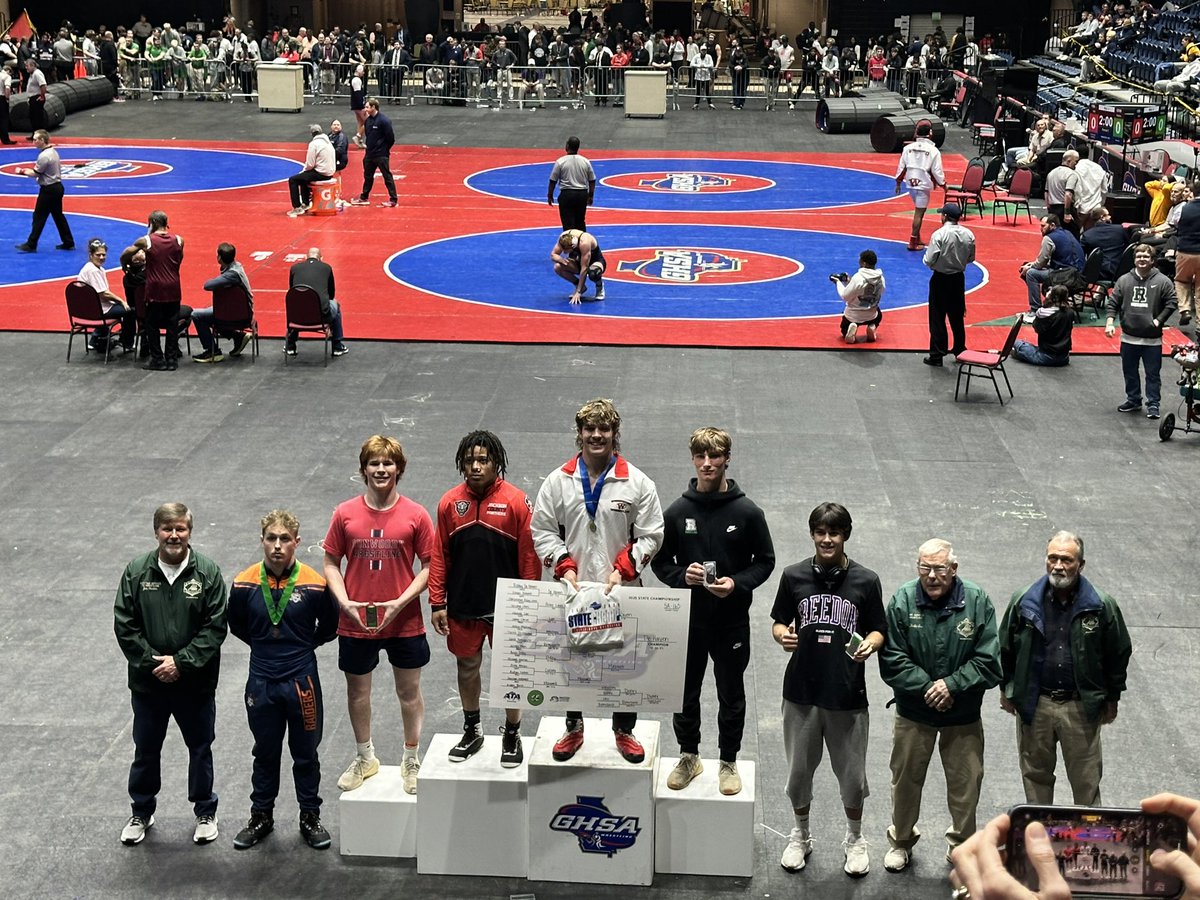 WAWarEagles's tweet image. Congratulations to the War Eagle wrestlers placing today at the @OfficialGHSA AAAAA Traditional Tournament.

Boys:
🥇Robby De Haven - 165# Champion (3 time State Champ) 
🥈Chandler Bell - 190# Runner-up 

Girls:
🥉Efa Oju - 3rd place at 155# 

@TheCircleW @scoreatlanta