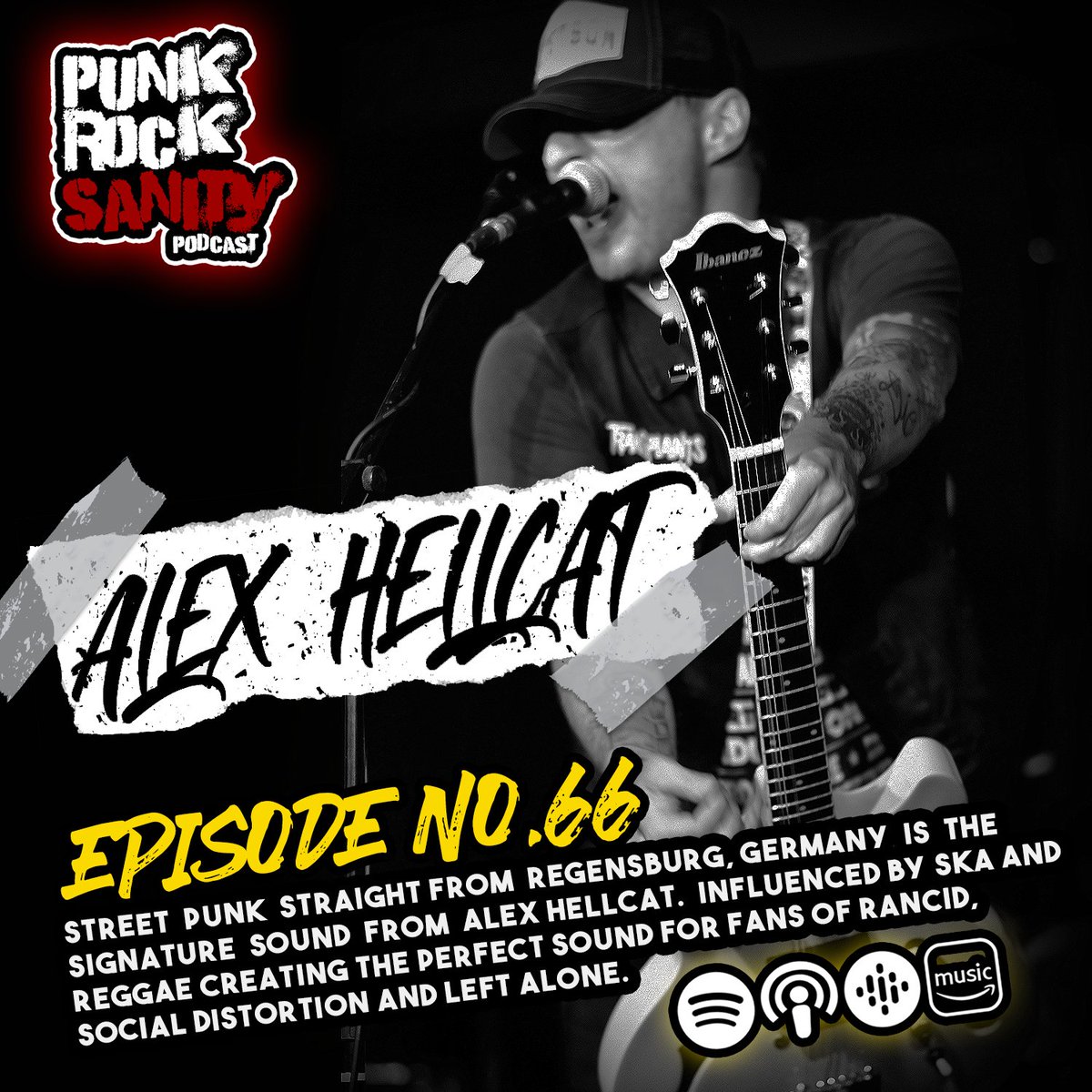 Now streaming our Episode No. 66, straight from Regensburg, Germany, we bring you Alex Hellcat A solo artist with influences fromCalifornia bands like Operation Ivy and Rancid

#punkrocksanity #punkcast #punkrock #skatepunk #punk #hardcore #punkcast #germanpunk #alexhellcat