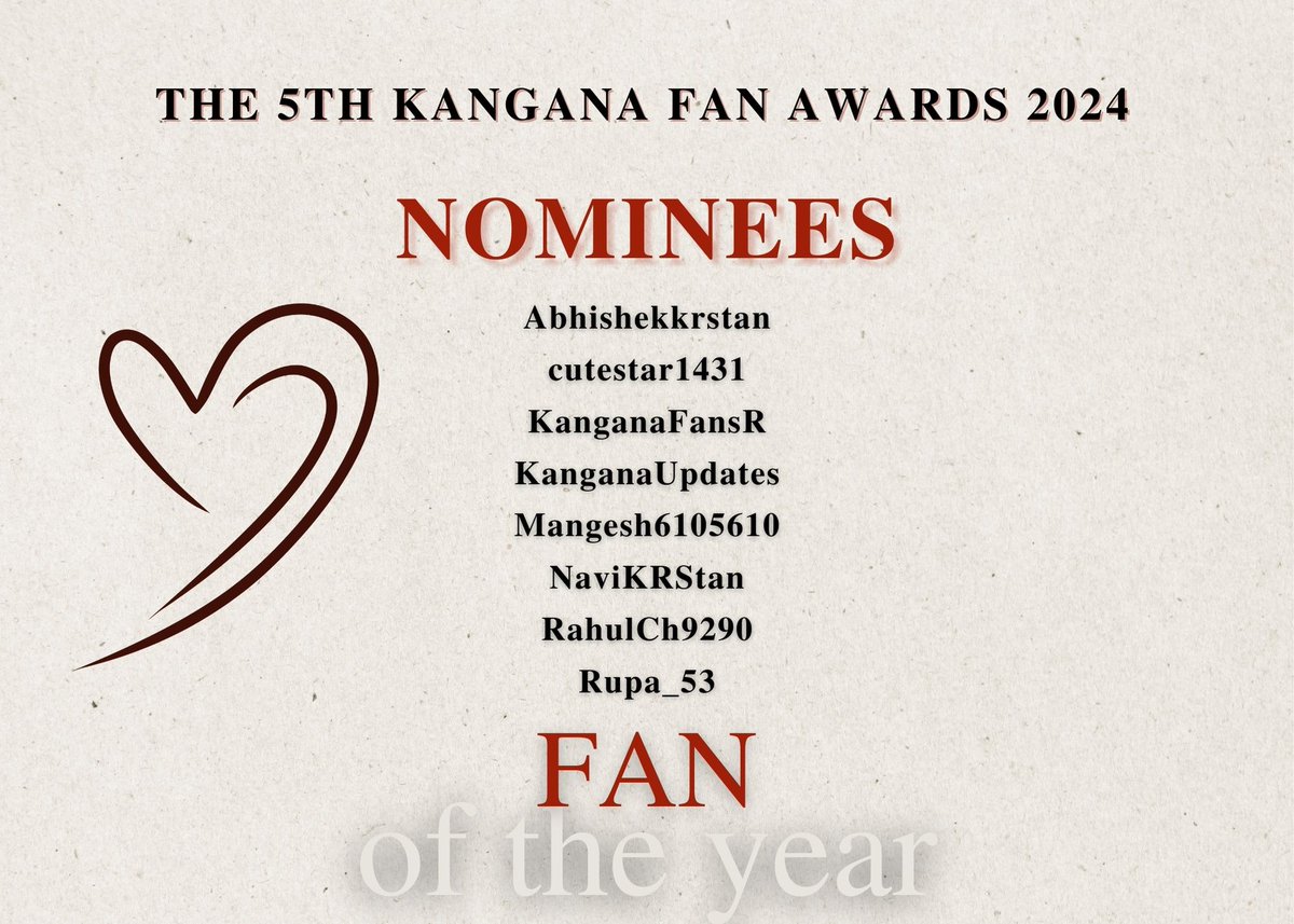 Congrats <a href="/Abhishekkrstan/">Abhishek Sharma</a> <a href="/cutestar1431/">Teju Vishu🌈</a> <a href="/KanganaFansR/">ᴋᴀɴɢᴀɴᴀ ꜰᴀɴ</a> <a href="/KanganaUpdates/">Kangana Ranaut Updates ✨️</a> <a href="/NaviKRStan/">𝖓𝖆𝖛𝖎</a> <a href="/RahulCh9290/">Rahul Chauhan</a> <a href="/Rupa_53/">Rupama</a> <a href="/Mangesh61015610/">Mangesh Galbale</a> 👏