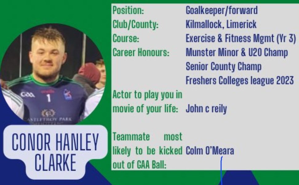 Kilmallock GAA (@kilmallockgaa) on Twitter photo Congrats to our own <a href="/chanley_clarke/">Conor Hanley Clarke</a> and all of UL on their Electric Ireland Fitzgibbon cup win yesterday. Congrats to our own <a href="/chanley_clarke/">Conor Hanley Clarke</a> and all of UL on their Electric Ireland Fitzgibbon cup win yesterday.