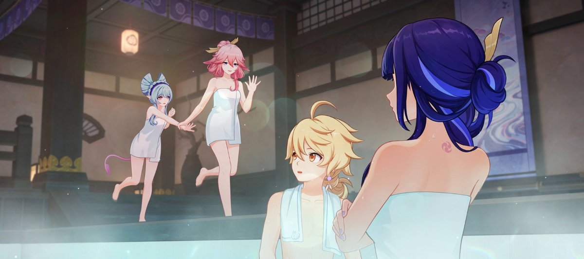 Yaethernity's tweet image. And ofc Yae would want to join in the fun, even bringing Mizuki along.

#Yaether