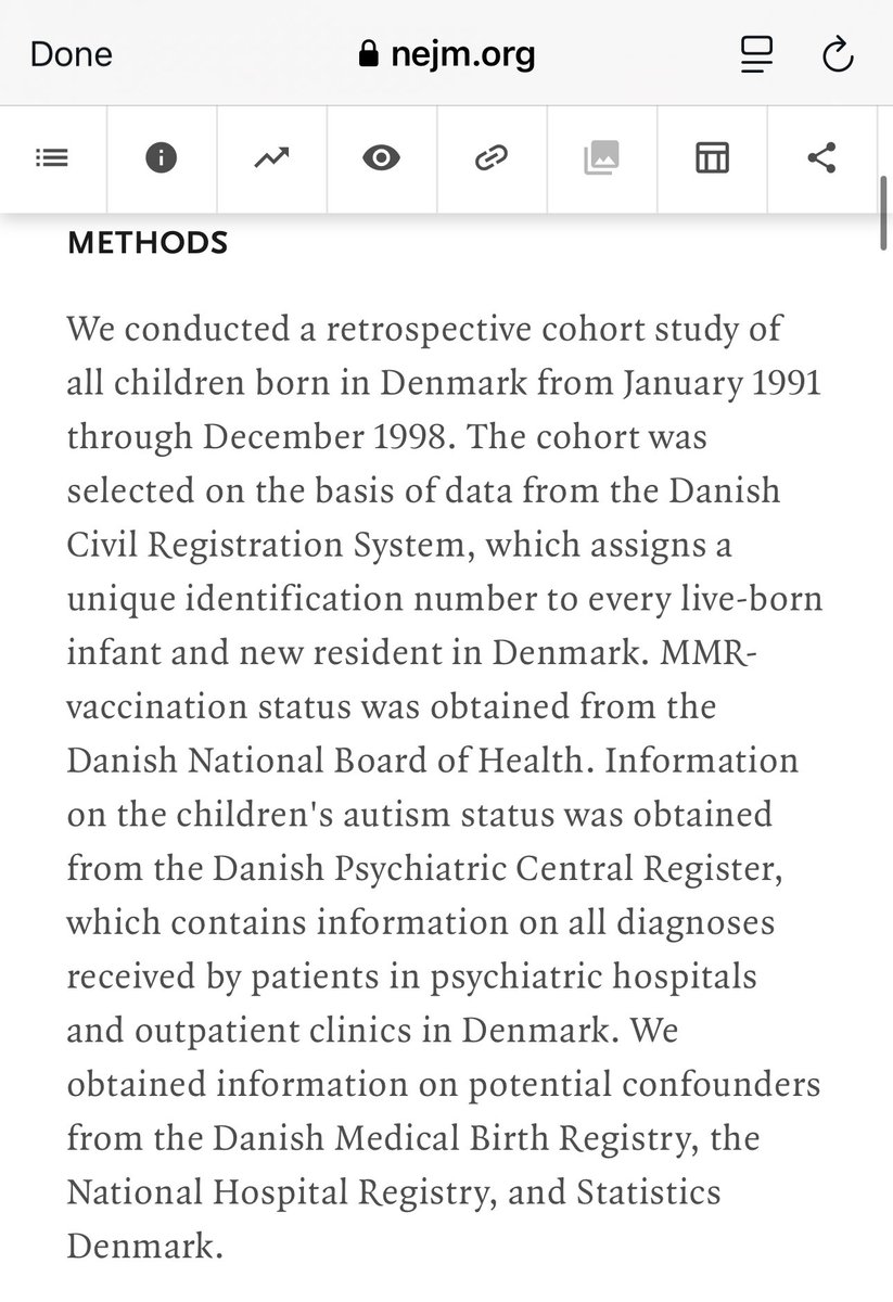 thevivafrei's tweet image. The “study” you referenced was from 2002.

It was a retrospective cohort study of children in Denmark from 1991 to 1998.

And it concluded only that the MMR vaccine did not correlate to causing autism.

Please tell me why we should not come to the conclusion that you are a…