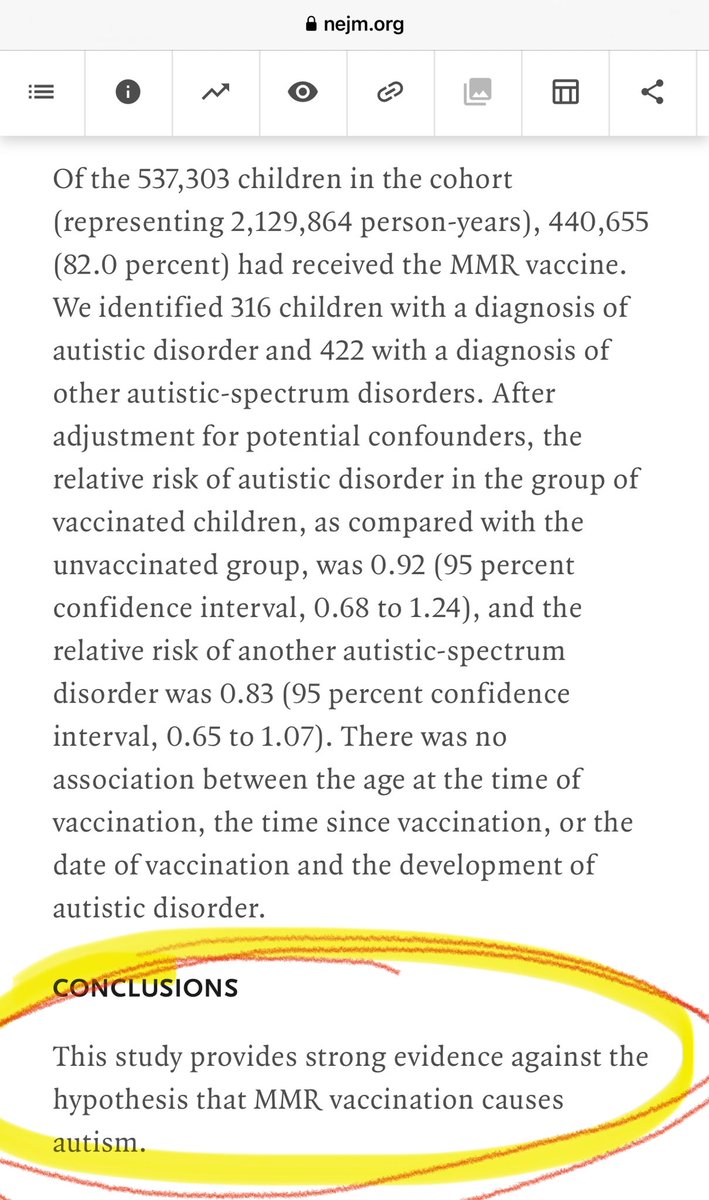 thevivafrei's tweet image. The “study” you referenced was from 2002.

It was a retrospective cohort study of children in Denmark from 1991 to 1998.

And it concluded only that the MMR vaccine did not correlate to causing autism.

Please tell me why we should not come to the conclusion that you are a…