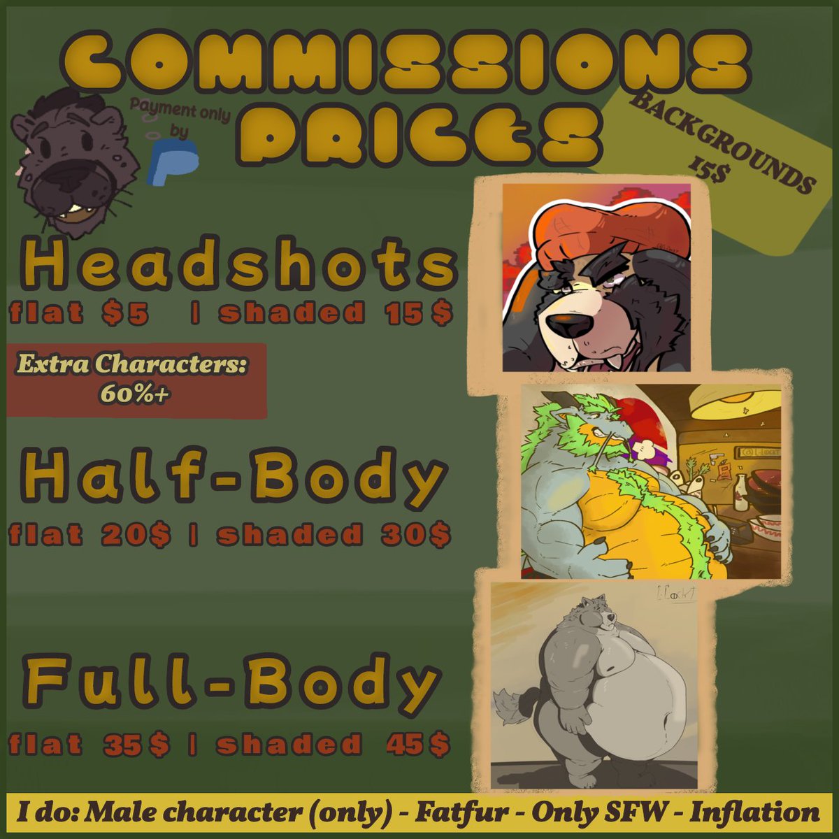 l_lockt's tweet image. Here's the new updated Sheet for Commissions!!
DM me if you're interested!