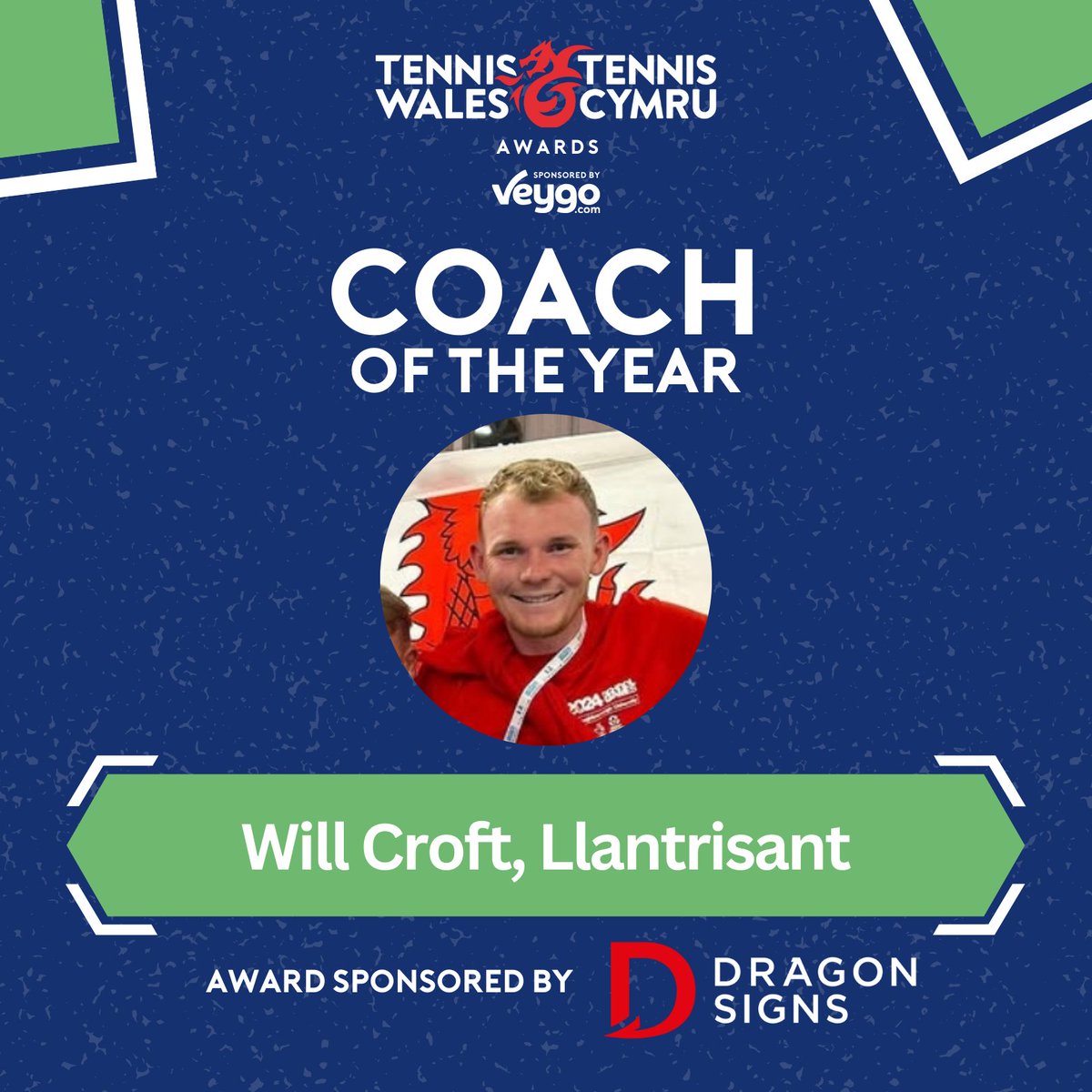 Tennis Wales (@tenniswales) on Twitter photo Congratulations to Will Croft for winning the <a href="/Dragon_Signs/">Dragon Signs</a> Coach of the Year award at the 2025 Tennis Wales Awards sponsored by Veygo. Congratulations to Will Croft for winning the <a href="/Dragon_Signs/">Dragon Signs</a> Coach of the Year award at the 2025 Tennis Wales Awards sponsored by Veygo.