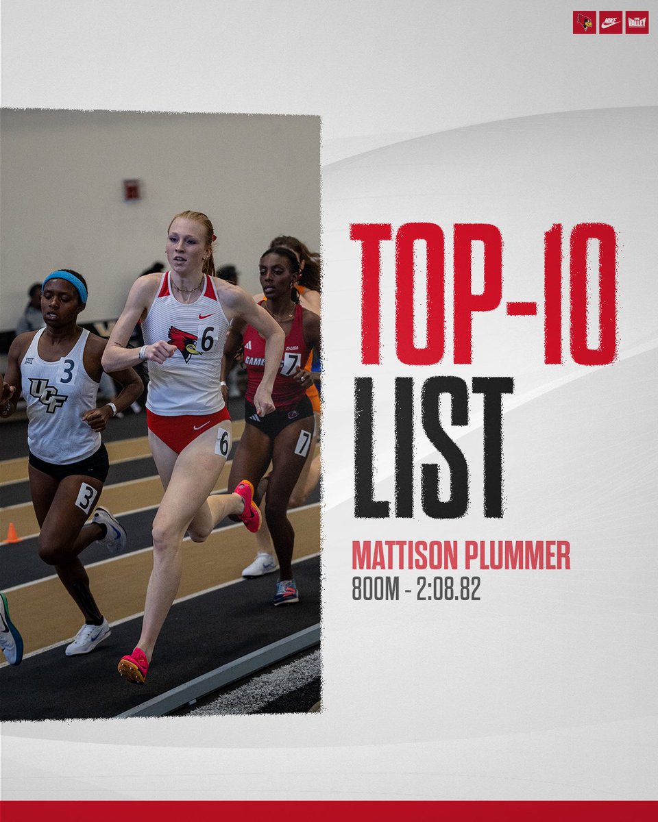 HER‼️😤

Matti’s time of 2:08.82 moves her to fifth all-time in Illinois State history for the women’s 800m run!