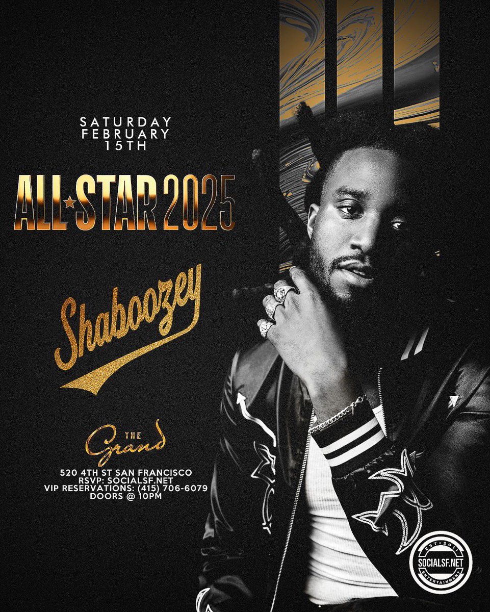 #allstar 2025 Bay Area :: Tonight 02/15/25   in the City …  the grand night club - read flyer for additional information