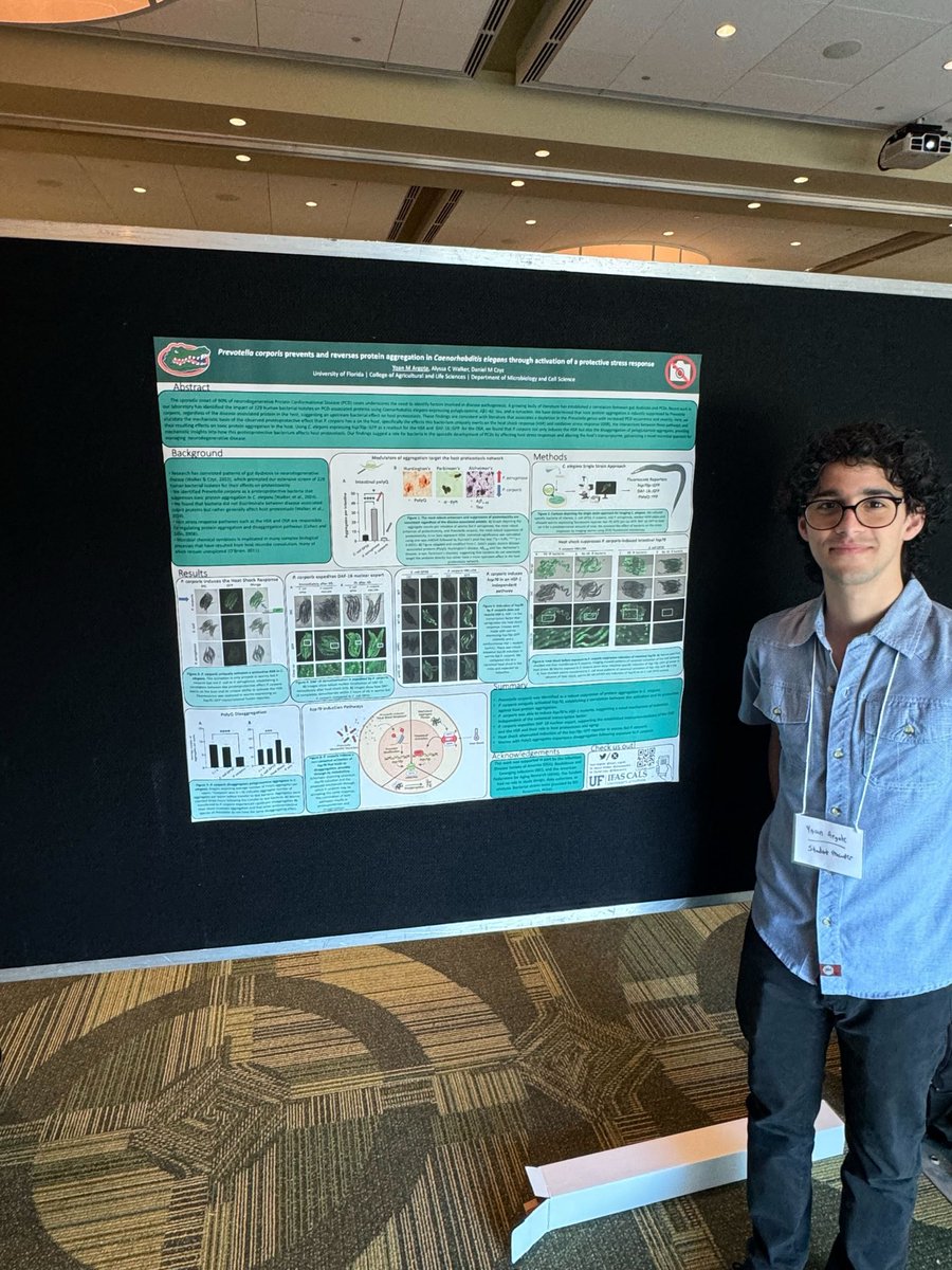 Daniel Czyz, PhD (@360science) on Twitter photo Round two of presentations at the 2025 Florida Undergraduate Research Conference. Matthew Tibi and Yoan Argote present their work on the microbial pathogenesis in #neurodegenerative diseases. #FURC #CzyzLab #Proteostasis <a href="/UF_MCS/">UF Microbiology</a> Round two of presentations at the 2025 Florida Undergraduate Research Conference. Matthew Tibi and Yoan Argote present their work on the microbial pathogenesis in #neurodegenerative diseases. #FURC #CzyzLab #Proteostasis <a href="/UF_MCS/">UF Microbiology</a>