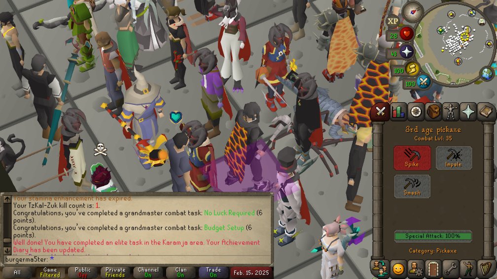 Inferno complete at 35 combat
