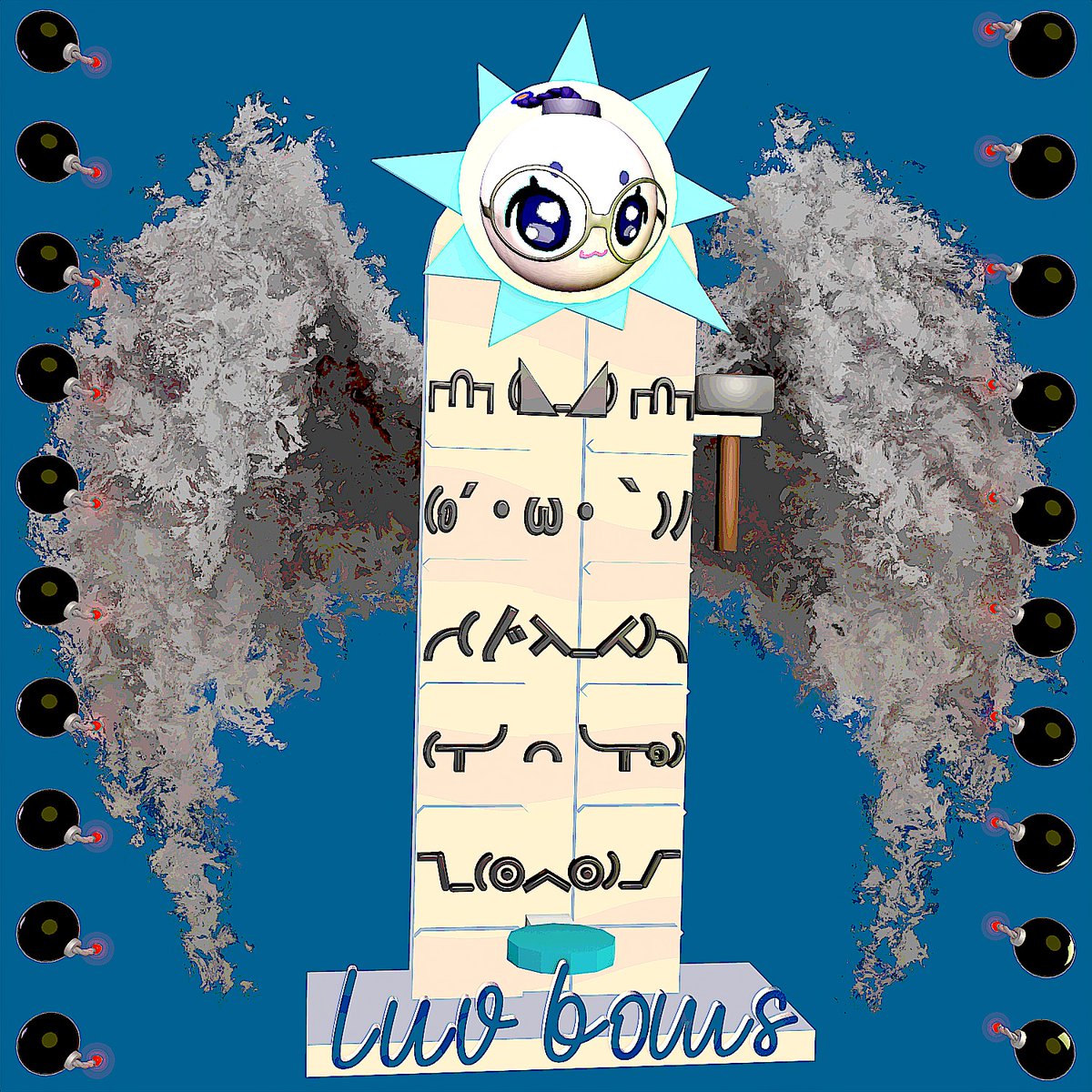 luv_boms's tweet photo. This is The High Stricker 💥🔨
Discord and Base mods were measuring their strength on it, hammering my frens and I 😞
The High Stricker is a 1/1 in style and composition, and has been exported as a 3D glb already. https://t.co/8X86IPQjXS