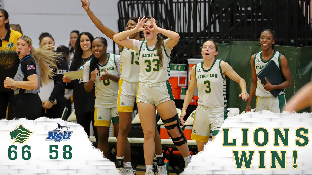 𝙇𝙄𝙊𝙉𝙎 𝙒𝙄𝙉!

CALL IT AN UPSET BUT WE'RE NOT UPSET!!! 

@saintleowbb takes down #23 Nova Southeastern as Coach Crocitto earns career win #250! 
  
🔗bit.ly/4hX7mjc

#GOLIONS 🦁 | #SAINTLEO1PRIDE 🦁