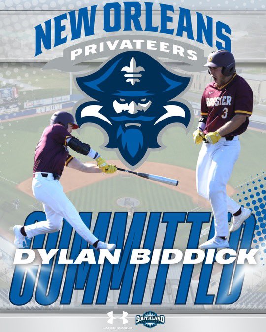 Honored to announce that I will be continuing my academic and athletic career to play Division 1 baseball at the University of New Orleans!! I want to thank God, my family and friends, coaches, and everyone along the way that have helped me achieve my dream. Geaux Privateers 🔵⚪️