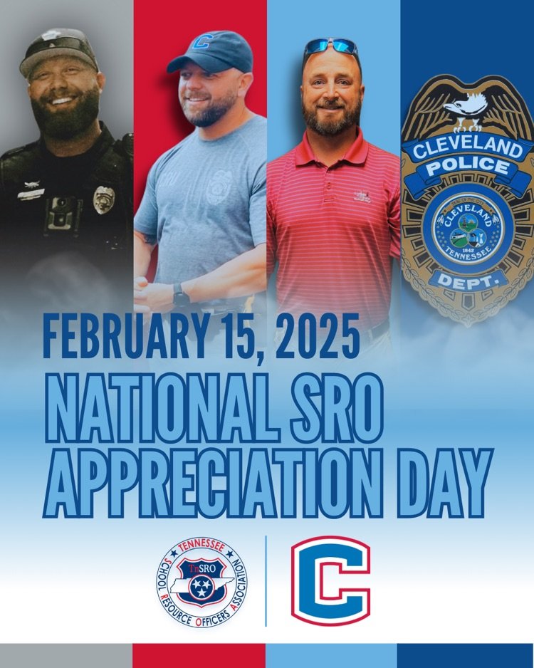 👮🏻‍♂️❤️SRO Appreciation Day! 💙🚔

🔹 Officer Spence
🔹 Officer Milam
🔹 Officer Rogers

👏🏼We are grateful for all you do to make Cleveland Middle School a better place! THANK YOU!💙 

#ALLIN #CHOOSECLEVELAND