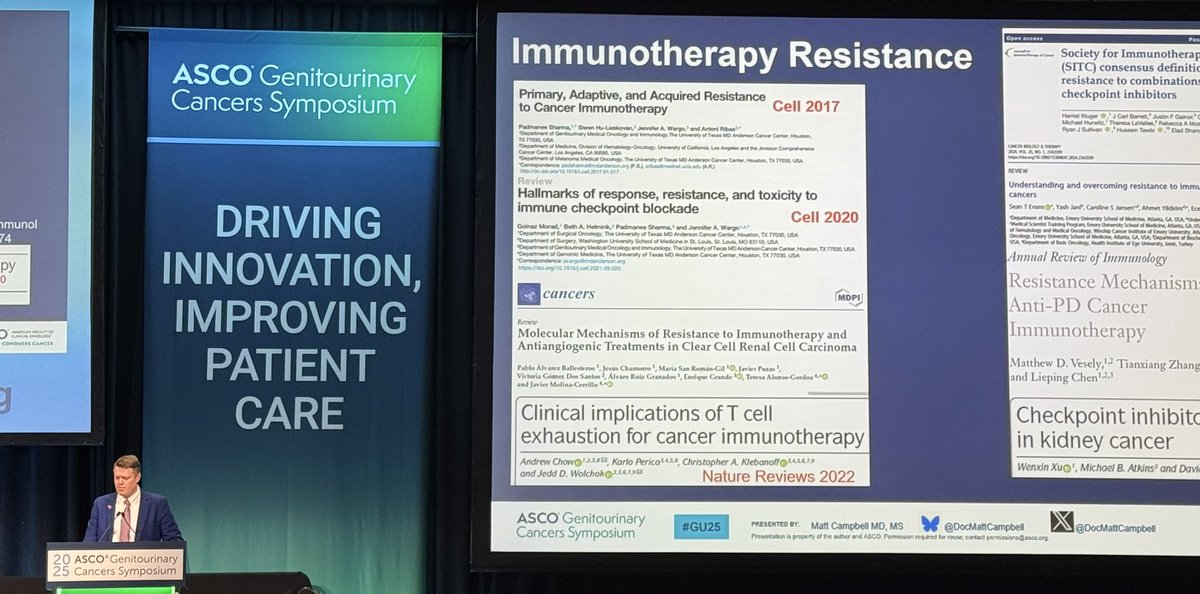 Katy Beckermann (@katy_beckermann) on Twitter photo 🔥 Excellent talk by <a href="/DocMattCampbell/">Matt Campbell MD, MS</a> diving into the mechanisms of immunotherapy resistance in RCC! 💡🔬 #RCC #GU25 #Immunotherapy 🔥 Excellent talk by <a href="/DocMattCampbell/">Matt Campbell MD, MS</a> diving into the mechanisms of immunotherapy resistance in RCC! 💡🔬 #RCC #GU25 #Immunotherapy