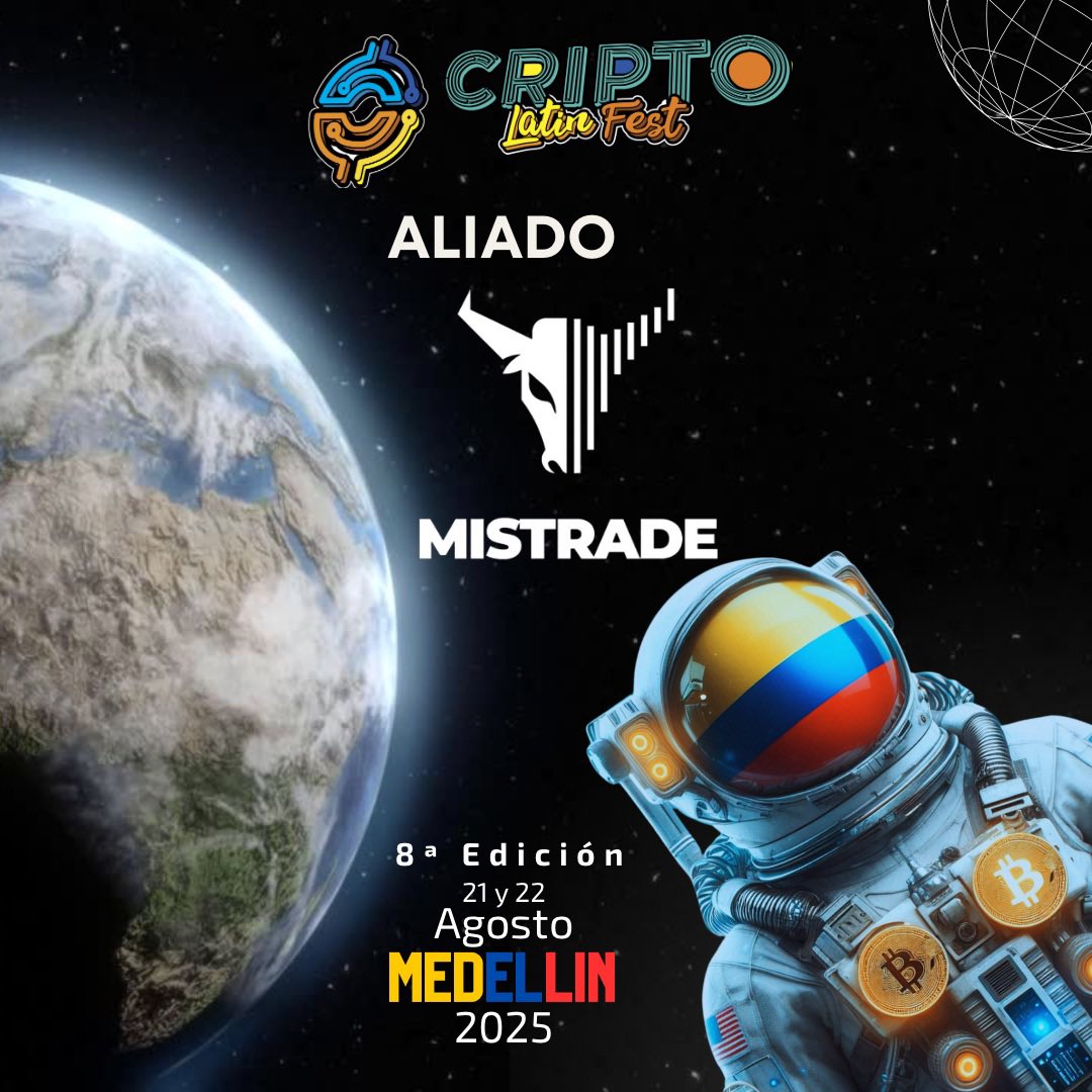 Criptolatinfest's tweet photo. 🌍✨ ¡Grandes noticias para la comunidad cripto! ✨🌍

Nos emociona anunciar que @mistradeoficial se une como aliado oficial de la 8.ª edición del Cripto Latin Fest 2025. 🔥🎉

Este año llevaremos la educación y la adopción masiva de Blockchain a otro nivel. 🚀

🗓️21 y 22 de Agosto
📍Medellin 

¡Prepárate para una experiencia llena de conocimiento, networking y oportunidades! 💡🔗

#CriptoLatinFest2025 #Blockchain #Crypto #Bitcoin