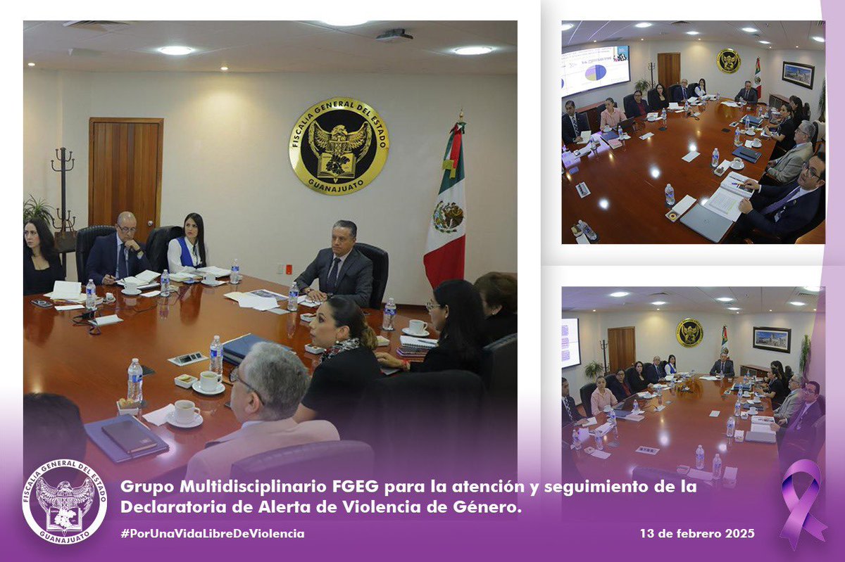 #PorUnaVidaLibreDeViolencia 

En el marco del seguimiento a la Declaratoria de Alerta de Violencia de Género, el Grupo Multidisciplinario de la #FGEGto revisó el estatus y avances en la materia a fin de dar continuidad y fortalecer la estrategia y trabajo interno para eficientar