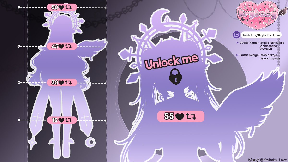 🌙 MODEL REVEAL 🌙

Hi! I'm Krybaby a fallen angel~💧🪽 Help me Unlock my secret goddess form~ It's finally time loves!!! 🫂

❤️ and 🔁 to unlock me, ayúdame a desbloquearme🫰✨ es nuevo yo~

₊ Redebut on Feb. 22, 2025 ₊ ⊹ ೀ