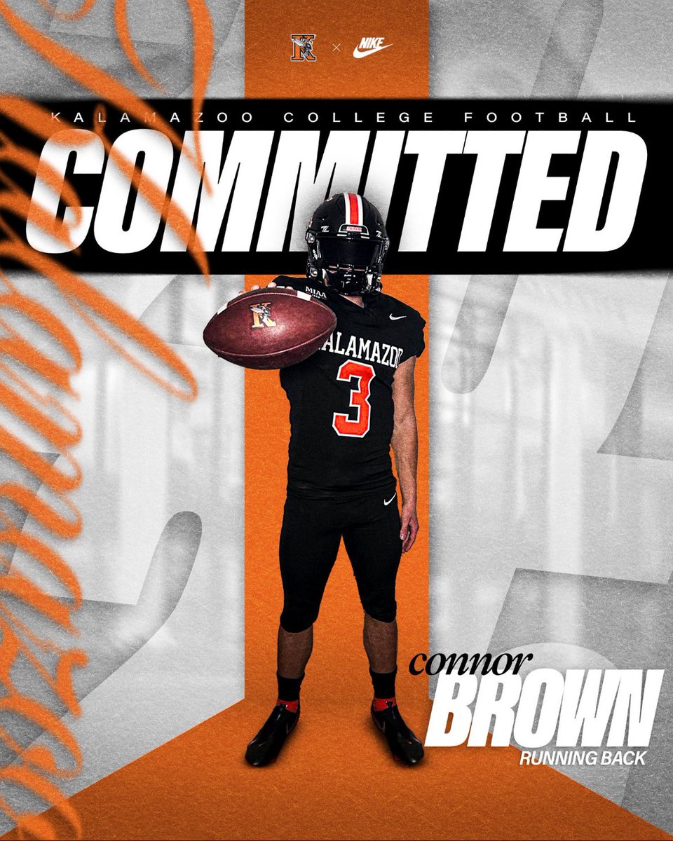 connor brown (@connorbrown1121) on Twitter photo I am excited to announce that I will be furthuring my academic, football, and track career at Kalamazoo College! Thank you to everyone who has supported me throughout this journey. Go Hornets! <a href="/CoachKrajacic/">Coach K</a> <a href="/Mr_Danosky/">Tom Danosky</a> <a href="/apjagsfootball/">AP JAGS FOOTBALL</a> <a href="/Sean_Laura/">Sean Laura</a> I am excited to announce that I will be furthuring my academic, football, and track career at Kalamazoo College! Thank you to everyone who has supported me throughout this journey. Go Hornets! <a href="/CoachKrajacic/">Coach K</a> <a href="/Mr_Danosky/">Tom Danosky</a> <a href="/apjagsfootball/">AP JAGS FOOTBALL</a> <a href="/Sean_Laura/">Sean Laura</a>