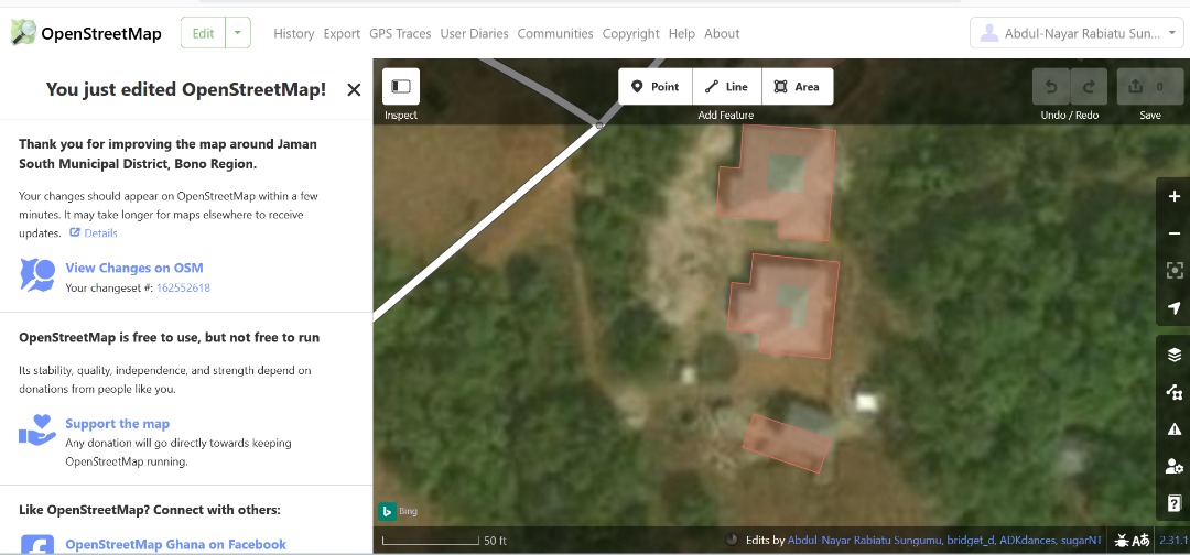 _Hijab_Girl1's tweet image. Day 15 of 28 days Mapping Challenge 
Mapped buildings  in the Bono Region 
@OSMGhana 
#28DaysMapping Challenge #OSM #MapWithLove #MapChallenge #28for28 #OSMGhana