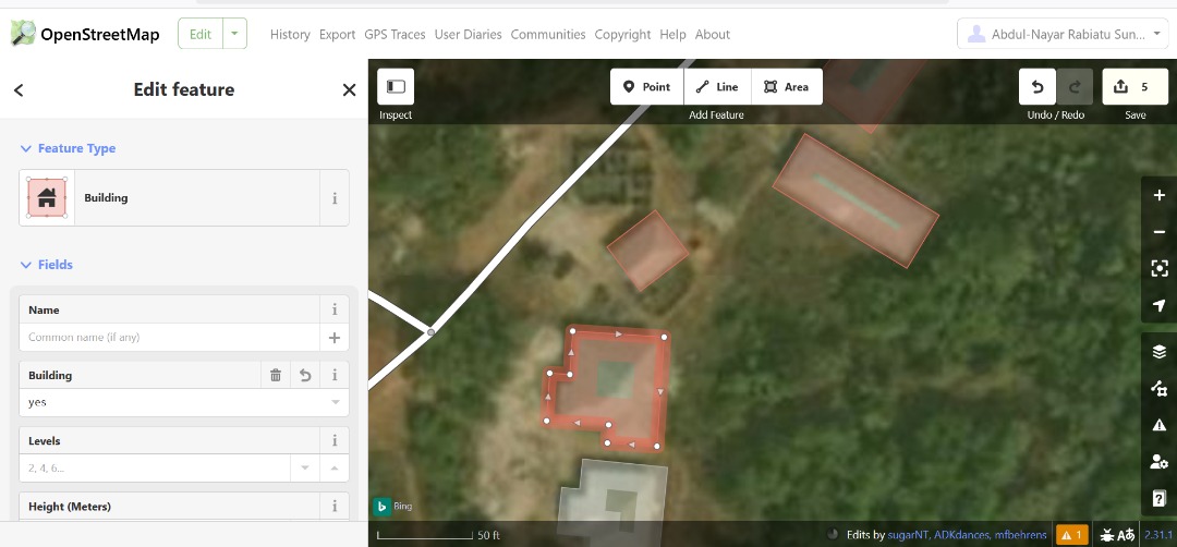 _Hijab_Girl1's tweet image. Day 15 of 28 days Mapping Challenge 
Mapped buildings  in the Bono Region 
@OSMGhana 
#28DaysMapping Challenge #OSM #MapWithLove #MapChallenge #28for28 #OSMGhana