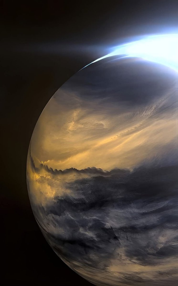 redditSpaceView's tweet image. Clearest image of Venus taken by Japan's Akatsuki Venus Climate Orbiter