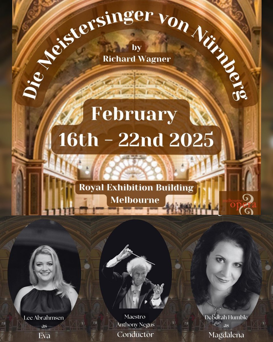 Connaught Artists (@connaughtartis1) on Twitter photo Toi toi toi to conductor <a href="/AnthonyNegus1/">Anthony Negus</a> , soprano <a href="/Soprano_OZ/">Lee Abrahmsen</a> and mezzo-soprano <a href="/DeborahHumble/">Deborah Humble</a> for their run of Die Meistersinger von Nürnberg with <a href="/MelbourneOpera/">Melbourne Opera</a> Toi toi toi to conductor <a href="/AnthonyNegus1/">Anthony Negus</a> , soprano <a href="/Soprano_OZ/">Lee Abrahmsen</a> and mezzo-soprano <a href="/DeborahHumble/">Deborah Humble</a> for their run of Die Meistersinger von Nürnberg with <a href="/MelbourneOpera/">Melbourne Opera</a>