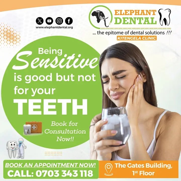 elephant_dental's tweet image. Teeth sensitivity interferes with your normal day-to-day activities, so, do not ignore even the slightest feeling. Visit us today for quality dental care services &amp;amp; solutions.
BOOK AN APPOINTENT NOW!!
☎ 0703 343 118
📌 The Gates, 1st Flr, Off Namanga Rd
#teethsensitivity