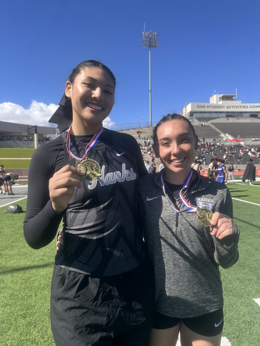 Congrats to the Nevaeh’s. Playoff basketball 🏀 yesterday and then Champions in the Shot Put and the Long Jump today at the Pebble Hills Invite. Glad to have you back girlies. The Kingdom thrives on our multi-sport athletes and sharing coaches.  <a href="/HanksGutierrez/">Danny Gutierrez</a> <a href="/Coach_Veliz/">Coach Scott Veliz</a>