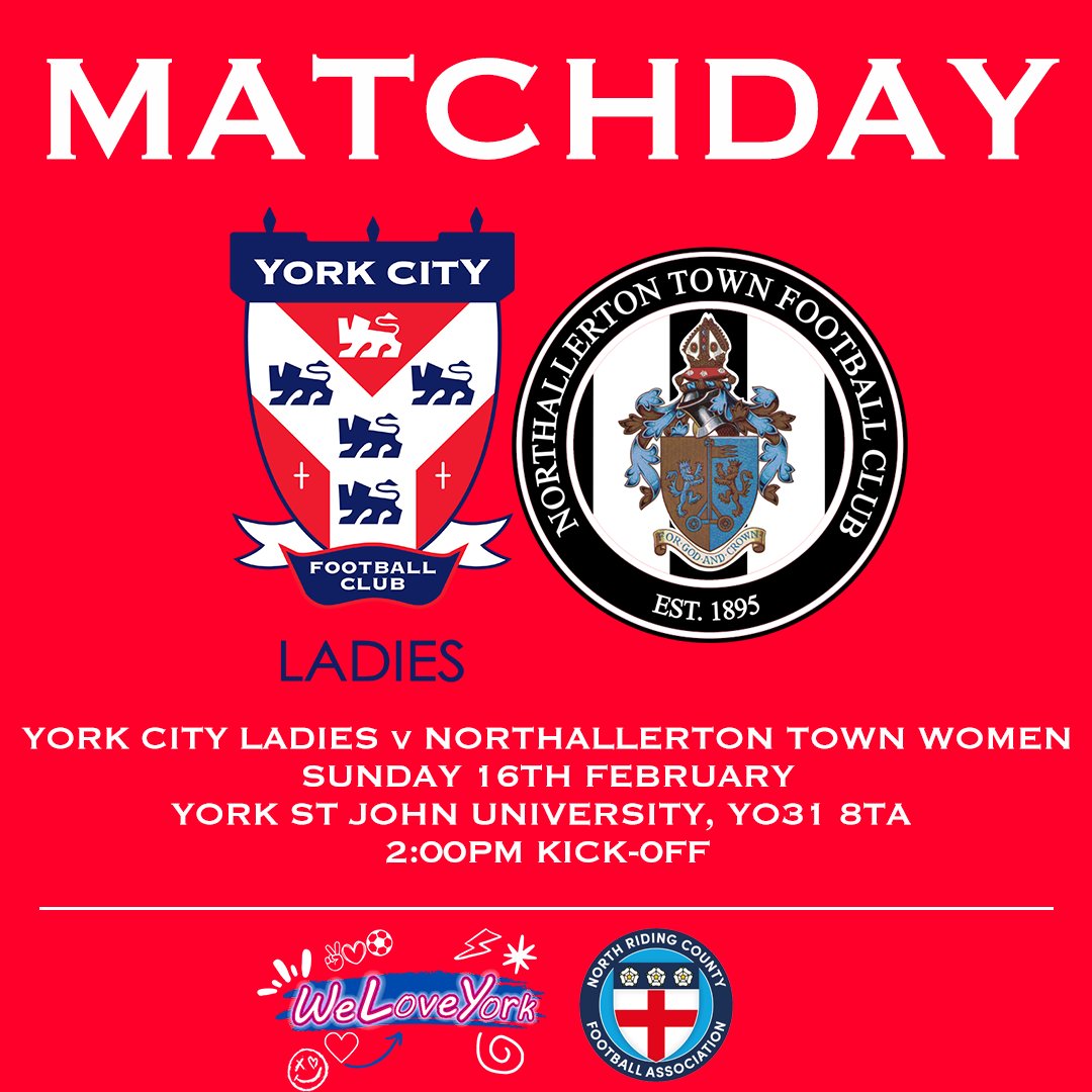 YorkCityLFC's tweet image. Up for the Cup! 🏆

IT'S MATCHDAY!

A reminder that entry is FREE for this afternoon's game at York St John! 💪

#YCLFC #MinsterBelles