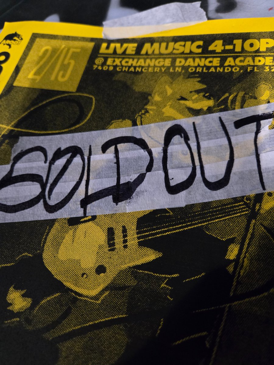 AND WITH THAT, WE ARE OFFICIALLY SOLD OUT!! 📢📢 QUICK REMINDER THAT NO DOOR TICKETS WILL BE AVAILABLE AND WE ARE AT CAPACITY ⚠️ THANK YOU TO EVERYONE WHO PICKED UP A TICKET TO OUR SHOW 🎉 FOR ANYONE WHO MISSED IT, WE CAN'T WAIT TO PLAY MORE MUSIC FOR YOU IN THE FUTURE 🎶