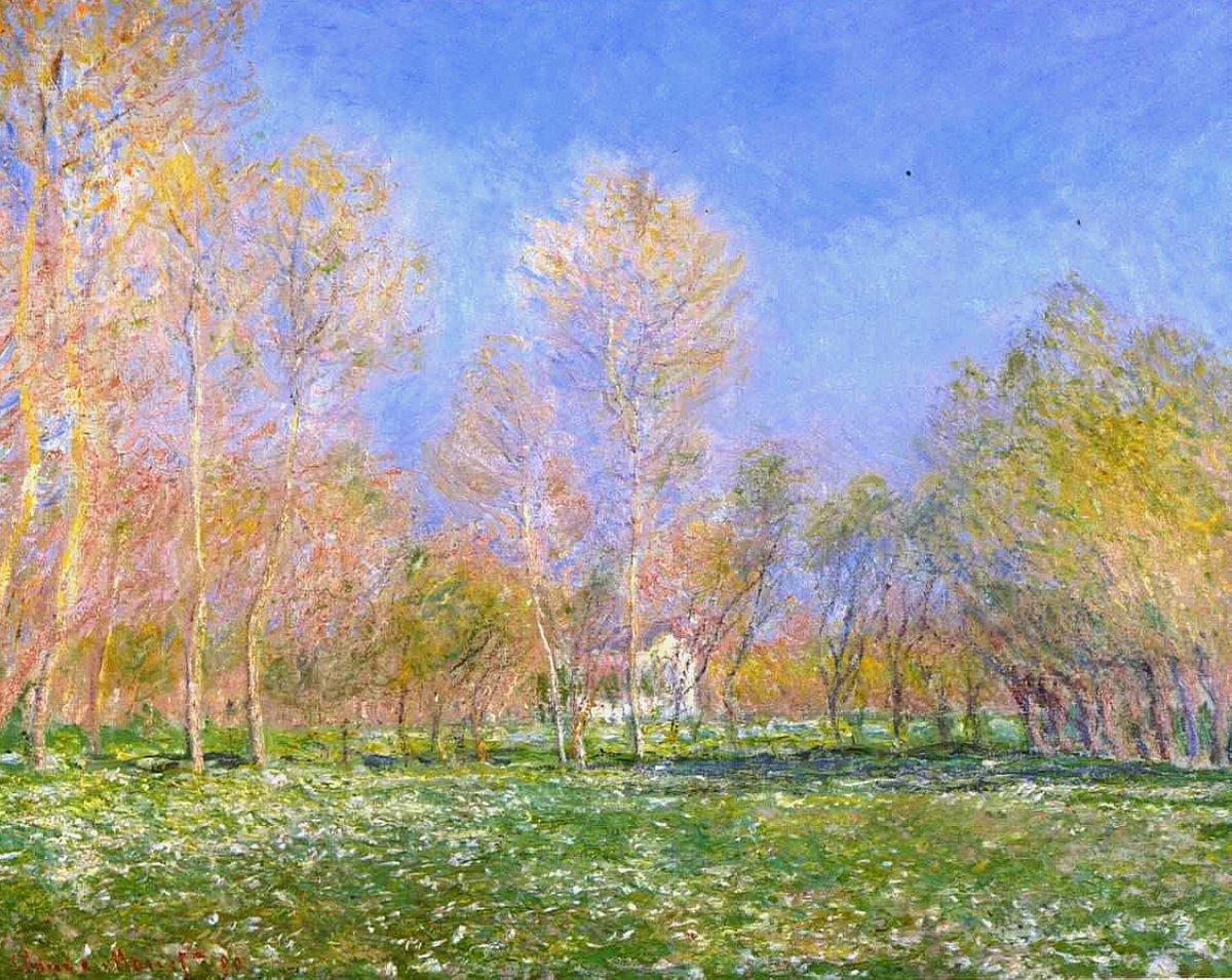 Springtime in Giverny, 1890 #artbots #monet