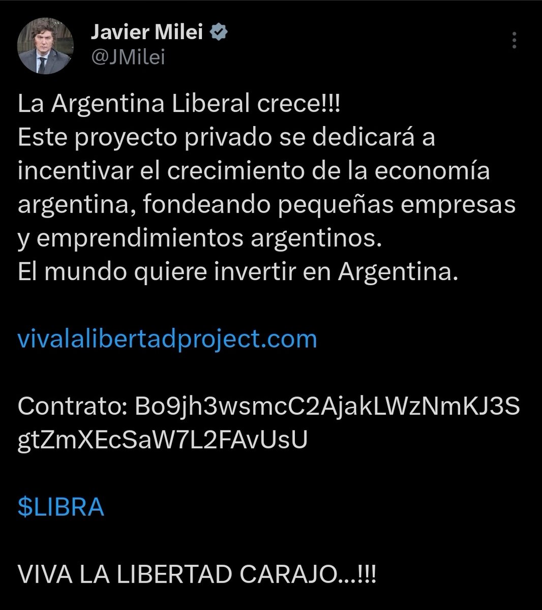 _kelly_neill_'s tweet image. How it started: Javier Milei announces the launch of the $LIBRA memecoin to &quot;fund small businesses and startups&quot; in Argentina. It reaches a $4.5 billion market cap within hours.

How it&apos;s going: LIBRA loses almost all of that market cap as insiders cash out.

#rugpullcoin