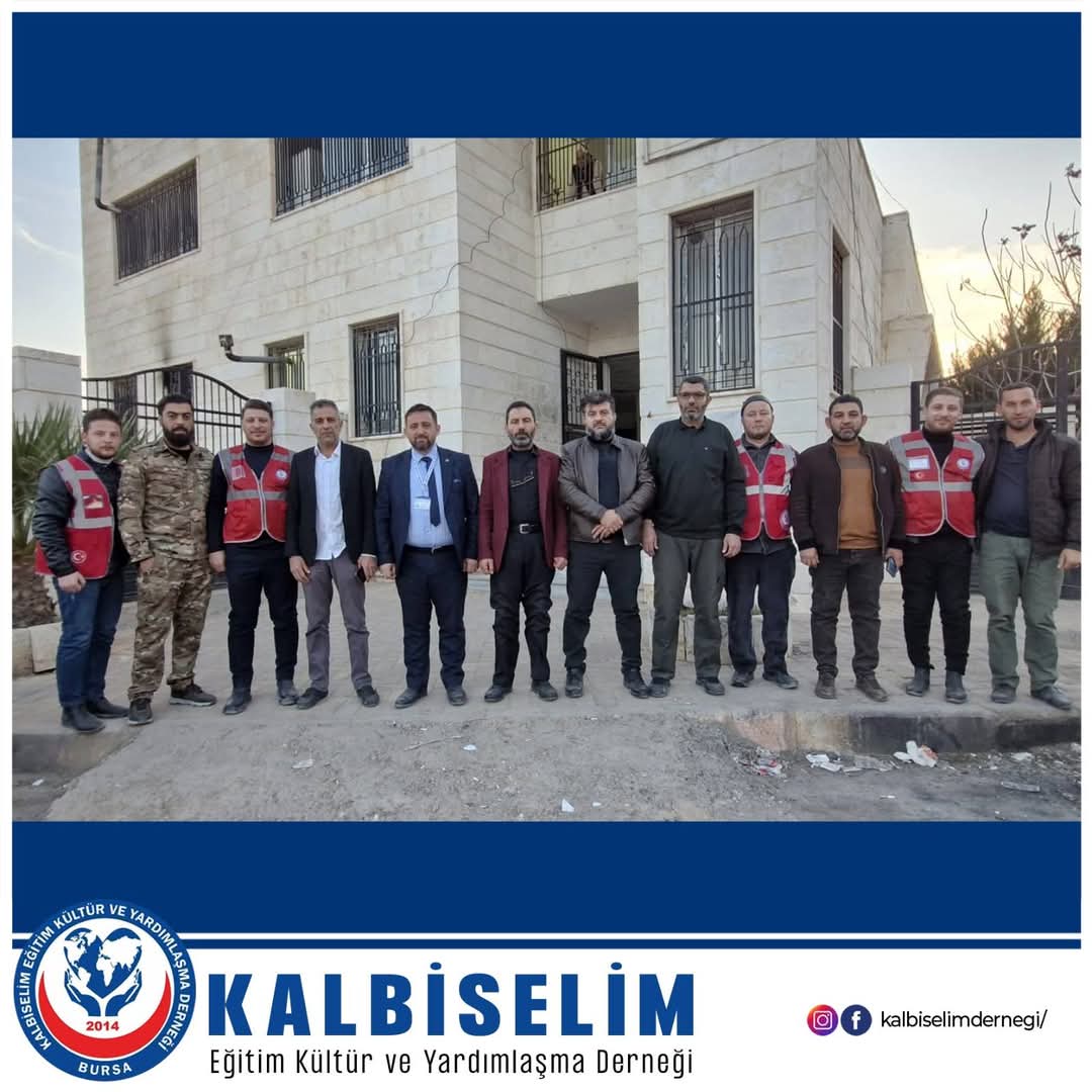 KALBİSELİM DERNEĞİ OLARAK
İÇİŞLERİ BAKANLIĞIMIZIN İZNİ İLE SURIYE ZİYARETLERİMİZ          

       AZEZ BÖLGESİ-
             3
Kalbiselim Eğitim Kültür ve Yardımlaşma Derneği olarak Suriye Halep Devlet Erkanını ziyaret ettik...