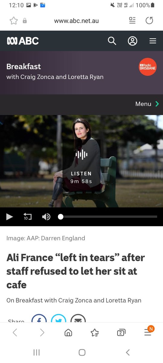RodBrock007's tweet photo. As a security guard I have had several run ins with their gutter journalism. Their last hit piece was obvious. Didn't use my name despite my permission to do so. Because I know how #RightToReply works. They ran with the unverified words of @alifrance5 over the official report of a bodycam wearing security guard. #JamaicaBlueIndooroopilly #AliFrance4Dickson #AusMediaFail