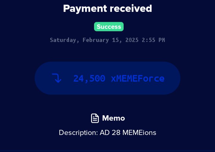 I just received a MEMEforce AD from <a href="/xMEMEions_XRPL/">xMEMEions</a> for holding MEMEions NFT! Gotta be active if you want the AD. Grab yourself some MEMEions xrp.cafe/collection/xme…

And hop into discord 
discord.gg/sGmarRSx
 you might not Wana miss out 🔥🥵💎🤌🃏