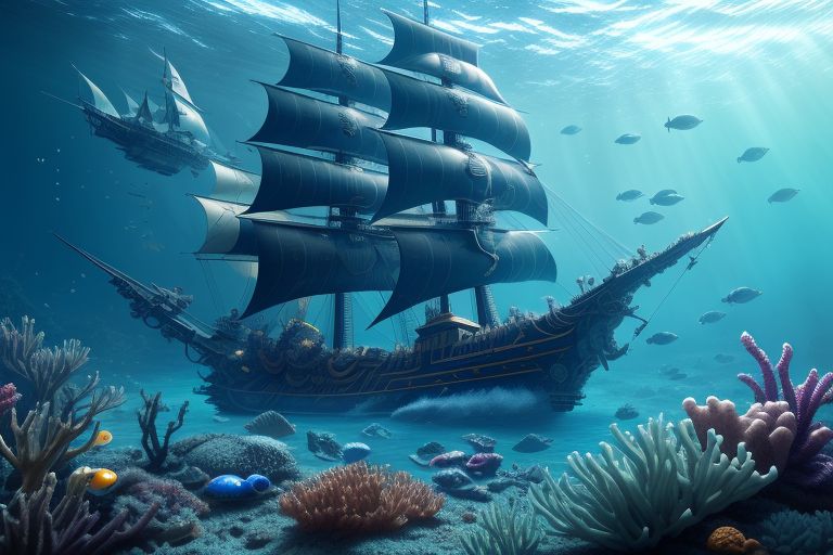 highplacidity's tweet photo. Underwater Pirate Ship With Fish

#Underwater #pirate #ship #fish #AI #AIart #aiartcommunity #midjourney #midjourneyart #redbubbledesigns #art #artwork 

Buy It Here: https://t.co/e8EBg0vyeV https://t.co/92VgZdyYvJ