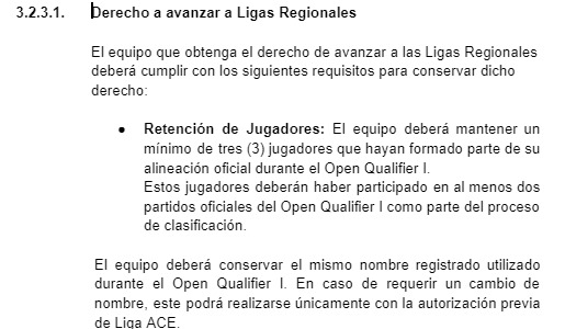 Por favor, hay muchos equipos que están armando sus rosters para las Qualys y no han leído esta parte del reglamento, hagamos difusión de esto para evitar futuros problemas.
Hay jugadores que ya saben en que equipo estarán en LRN/LRS, pero pueden jugar los qualys con otro equipo