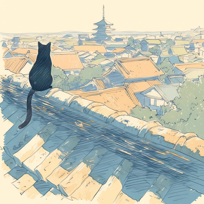 黒猫のいる風景シリーズ 