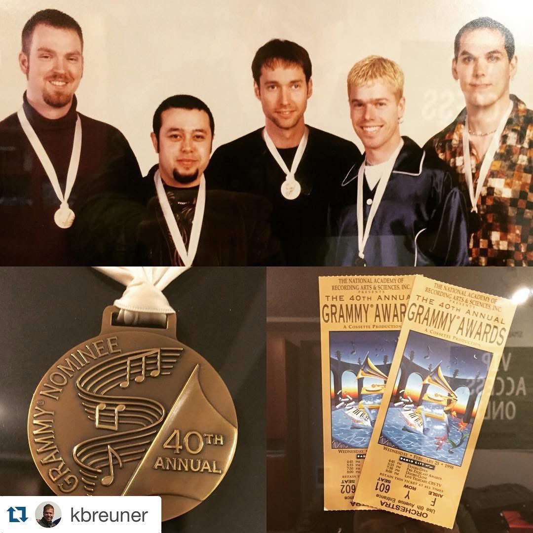 Wow! This just showed up on my FB “Memories” 😄 
Good times! I was 29 at the time! If you somehow remember Bob Dylan’s “Soy Bomb” performance? We <a href="/smalltownpoets/">Smalltown Poets</a> were there! #grammyflashback #grammymoment #1998grammys #musichistory #GrammyAwards