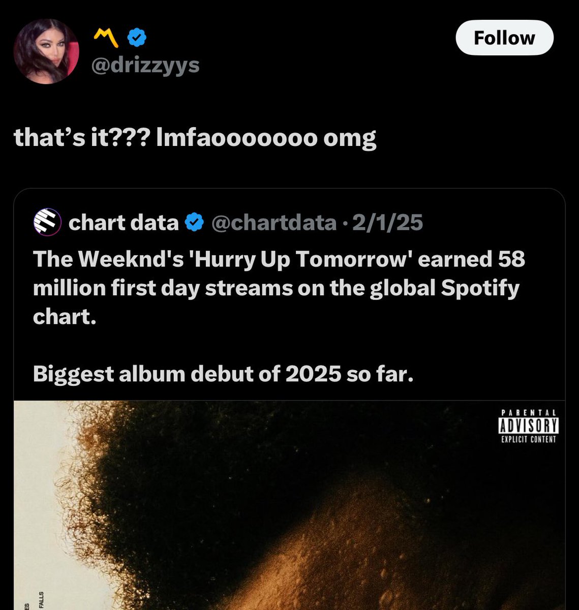kodkta's tweet photo. @drizzyys @theweeknd cope and seethe 😹🫵 https://t.co/J2MLWkIhp1
