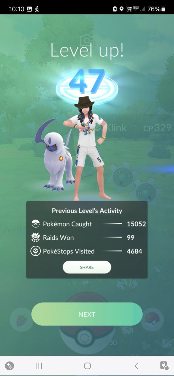Hooks1975's tweet image. Level Up 👏🥳  😯Lv 47 ❤️
@PokemonGoApp #Level47