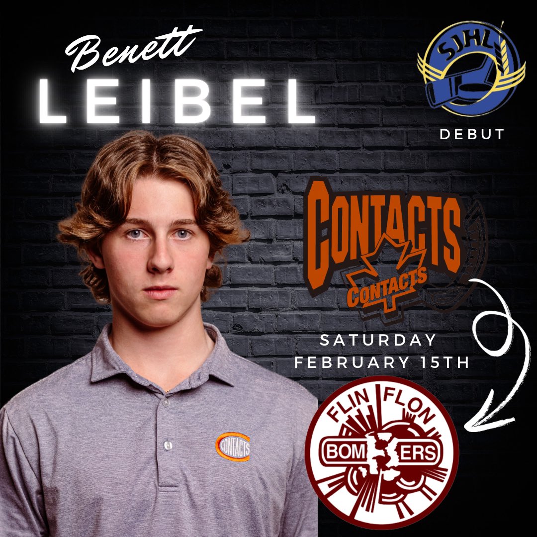 saskcontacts's tweet photo. All eyes 👀 on @benett_leibel  tonight! Benny got the call and is joining the lineup in his SJHL debut with the Flin Flon Bombers @flinflonbombers  We’ll be watchin ya Benny! 

#saskatooncontacts #contactshockey #sjhl #flinflonbombers https://t.co/YVrzEHWq0n
