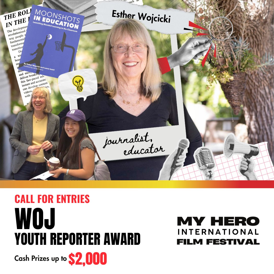 myhero's tweet image. Submissions are open for our WOJ Youth Reporter Award! Students in elementary, middle, and high school are invited to share their short films on the theme of heroism. 📷
Learn more: myhero.com/the-woj-youth-…
Submit: filmfreeway.com/MYHEROIFF